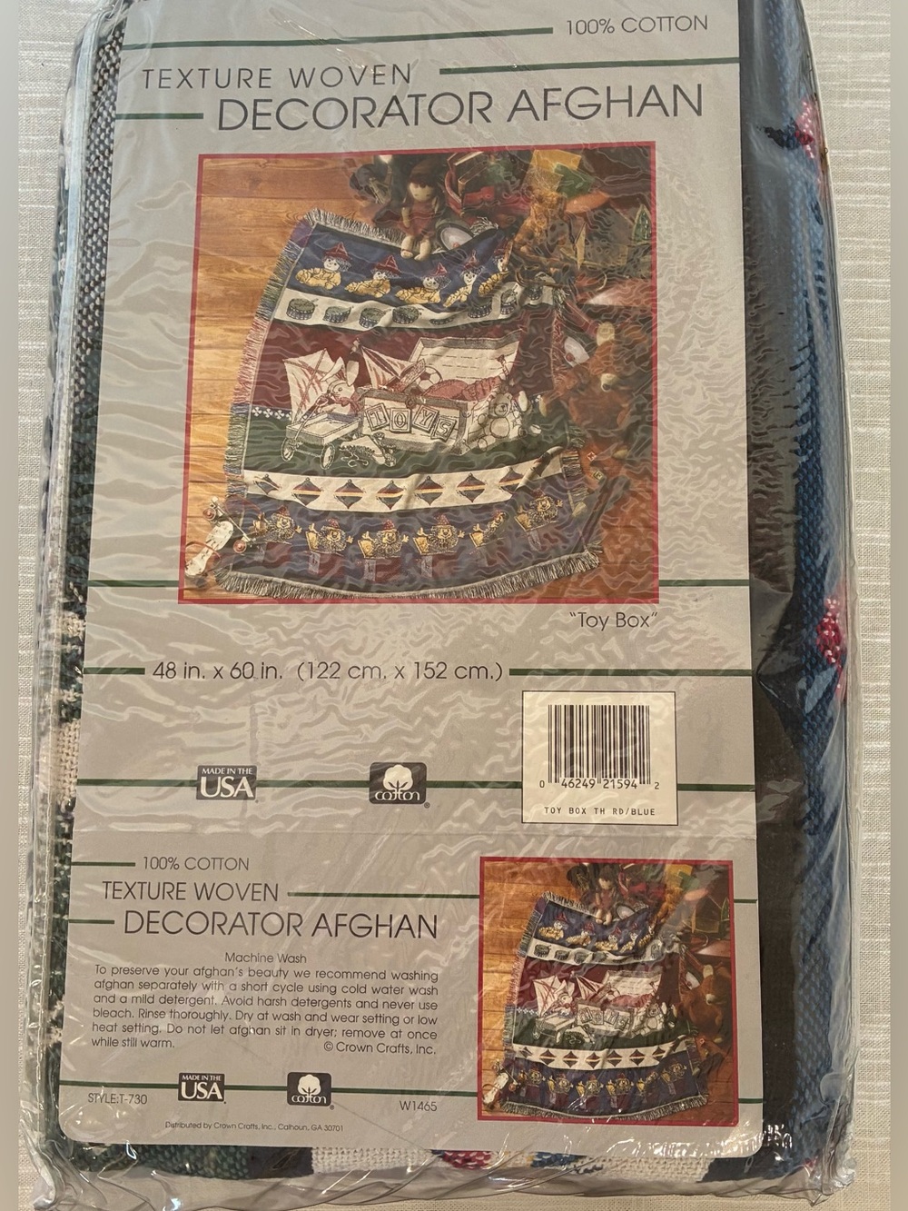 🥕 NWT Toy Box Decorative Afghan Throw 48”x60”